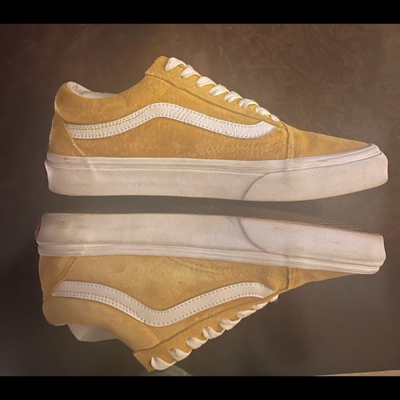 Yellow Suede Vans Old Skool Skate Shoe - Picture 8 of 8